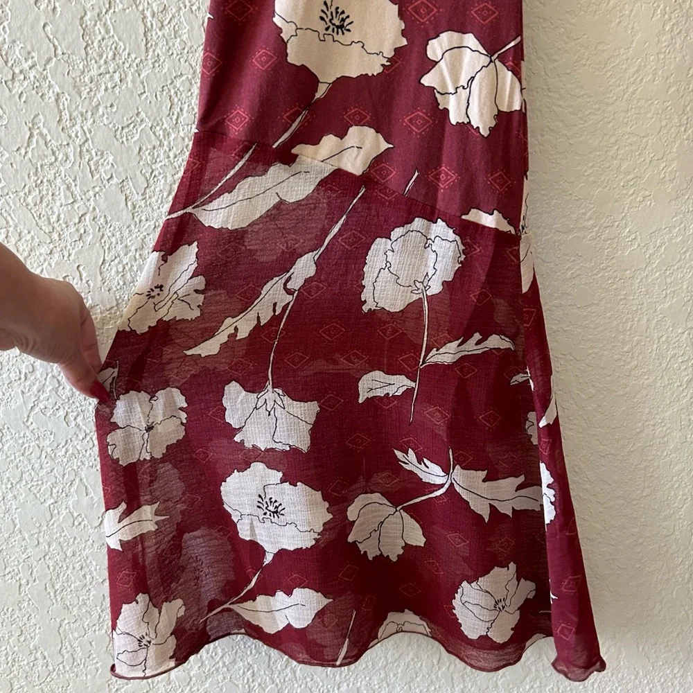 Free People Austin Floral Bell Bottom Ruffled Hem Jumpsuit Women’s Size Medium - Picture 7 of 9